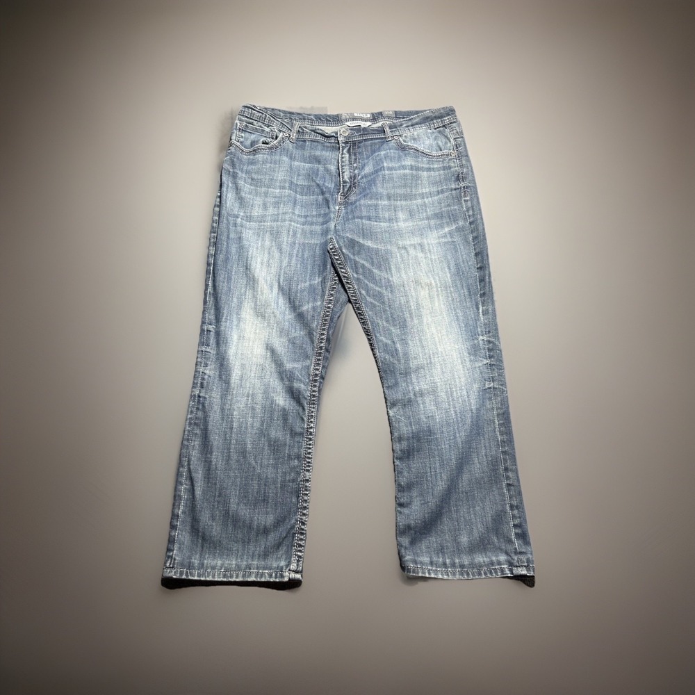 BKE Men's Tyler Straight Leg Jeans Medium Wash Denim Size 40x29 Nice Fade
